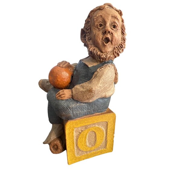 Vintage Tom Clark Alphabet Block O Gnome Figure 1993 Numbered 62 Estate 3.75" - Picture 1 of 5